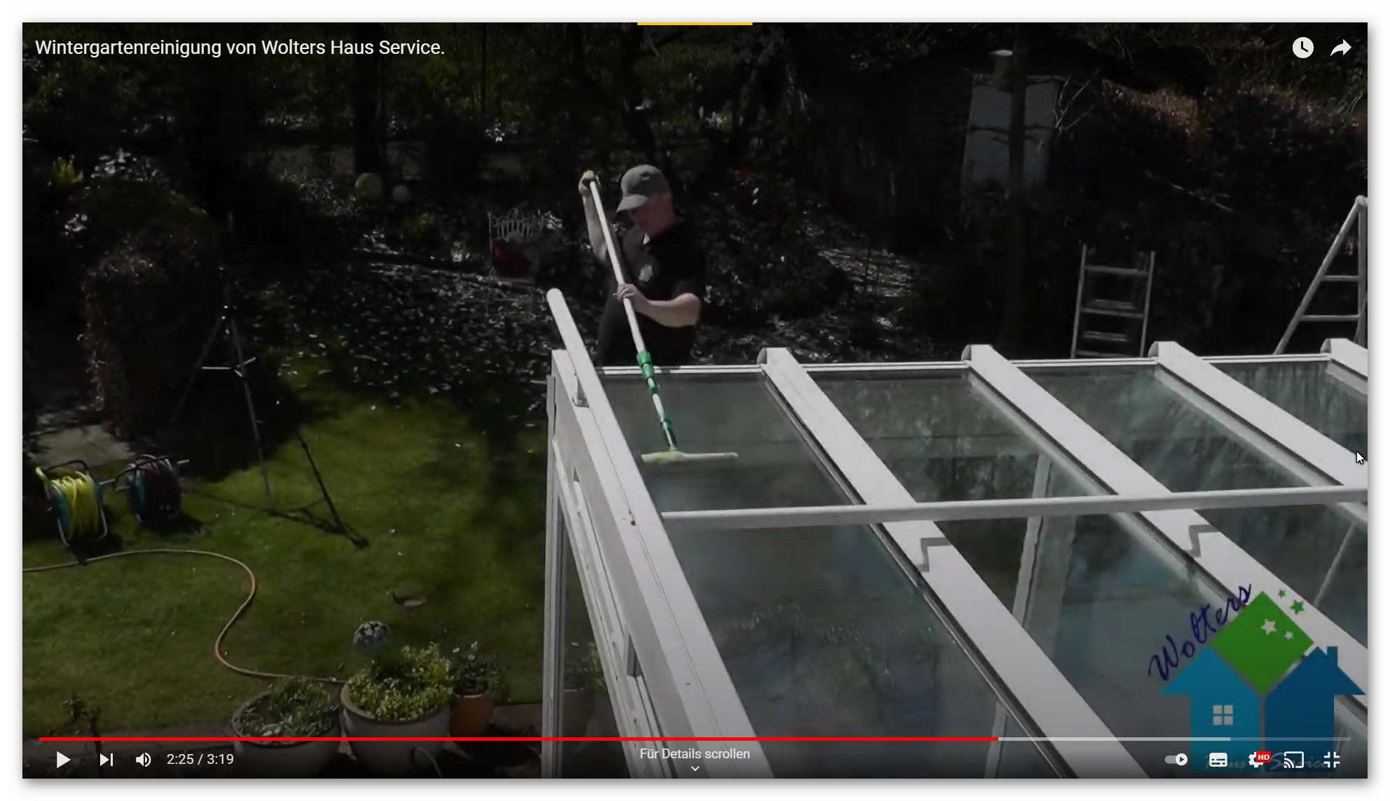 Glasreinigung und Fassadenreinigung am Haus